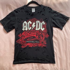 Distressed ACDC Tee